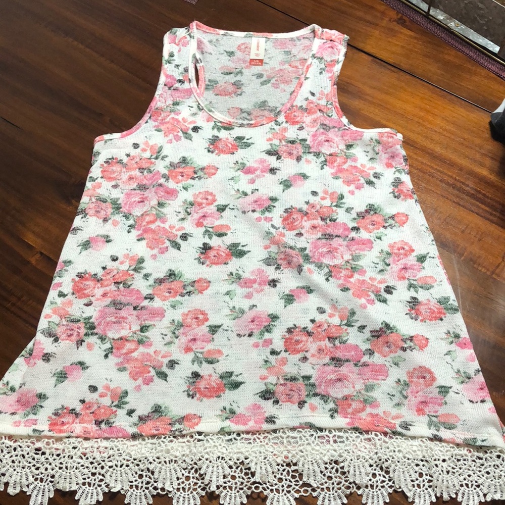 Floral tank top.